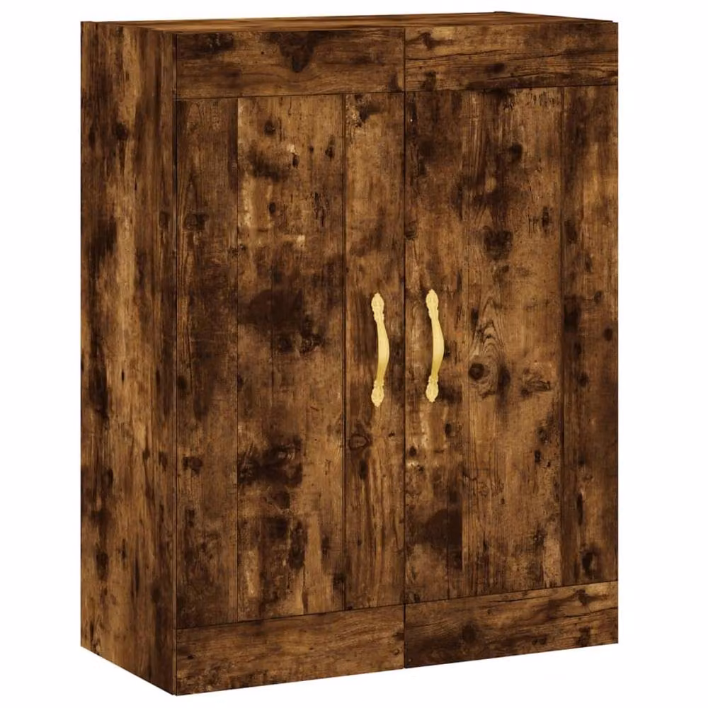 Berkfield Home Set of 2 Wall Mounted Smoked Oak Cabinets in Brown – 3