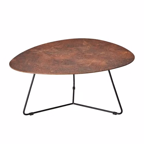 Statement Furniture Bergen Oval Coffee Table in Bronze and Black, W86 x D75 x H37 cm – 4