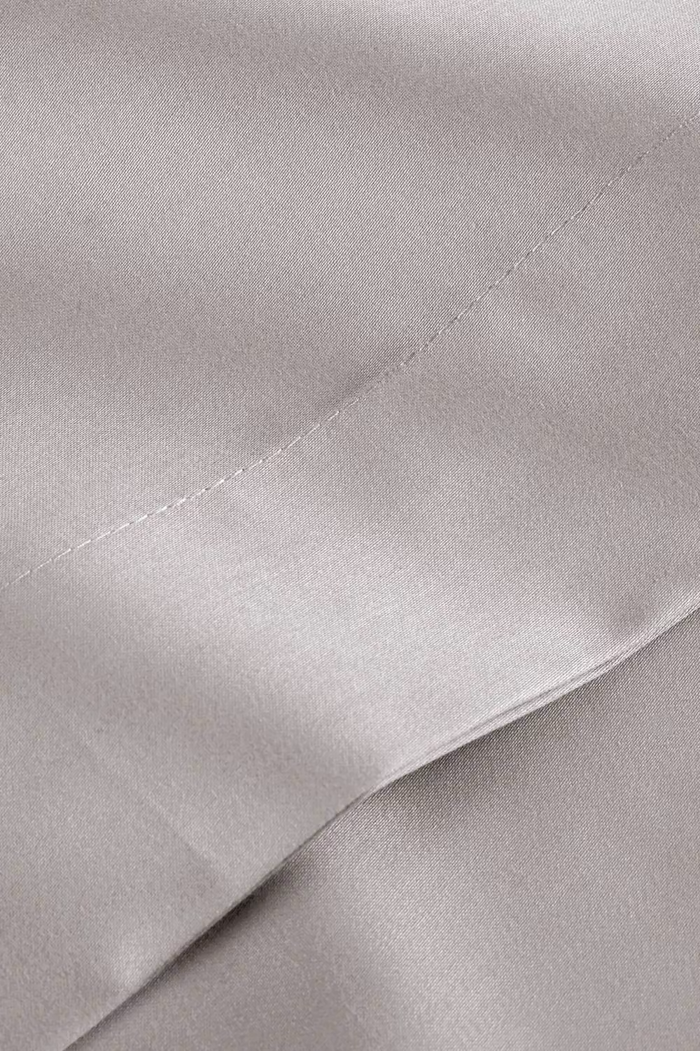 Christy 400TC Luxury Cotton Mako Satin Plain Dye Bedding Flat Sheets in Silver Grey, W/D/H: 180 x 200 cm – 3