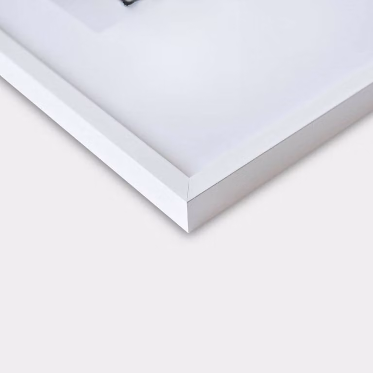 Nielsen Design C2 Aluminium Single Picture Frame in White with Float Glass and Push/Turn Clips, W: 50 cm x H: 70 cm
