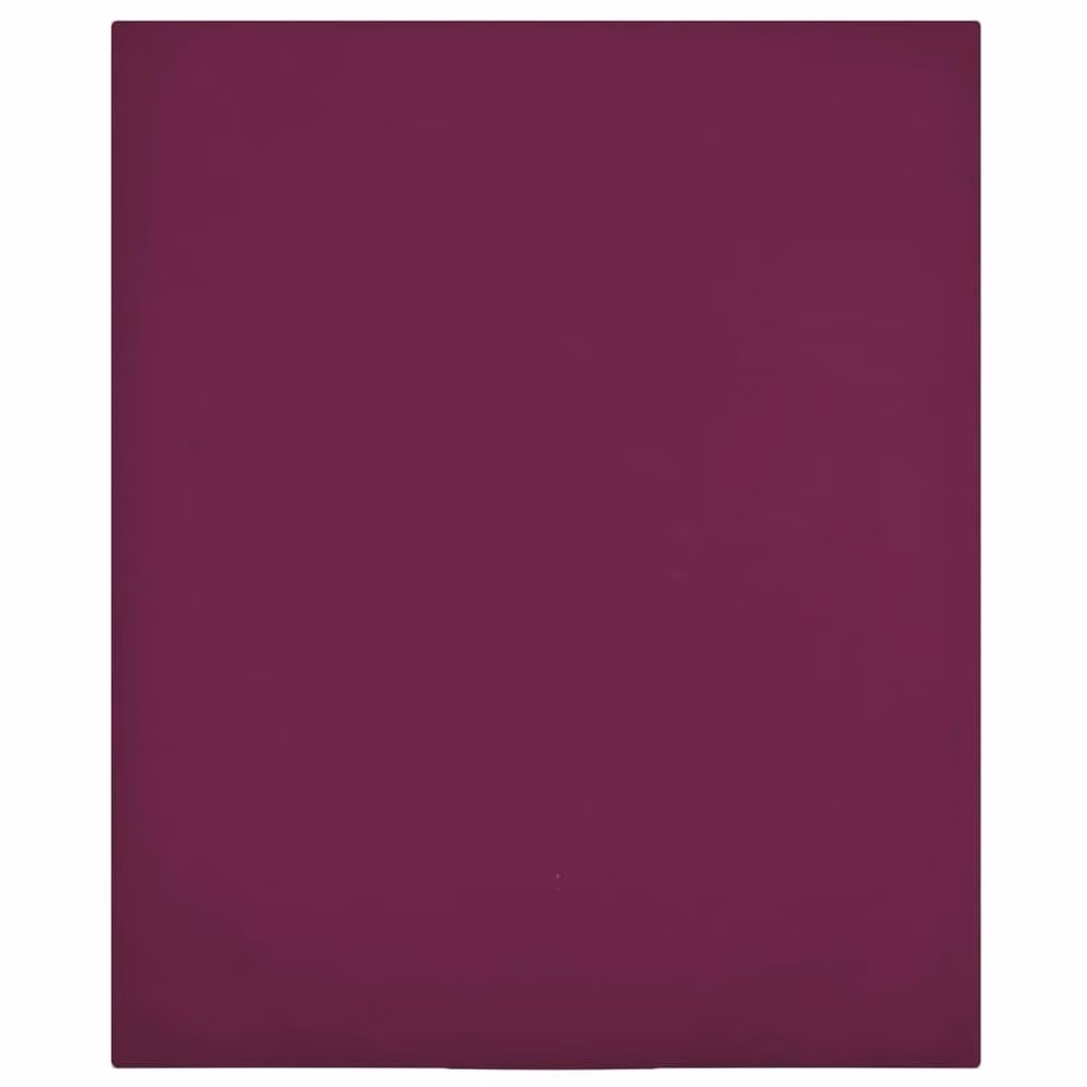 Berkfield Home 2-Piece Cotton Jersey Fitted Sheets Set in Burgundy, W/D/H: 160 x 200 cm – 2