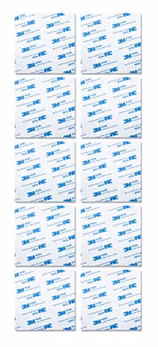 St Helens Grey Double-Sided Square Adhesive Mounting Pads, Pack of 10, W/D/H: 10 x 10 x 0.5 cm