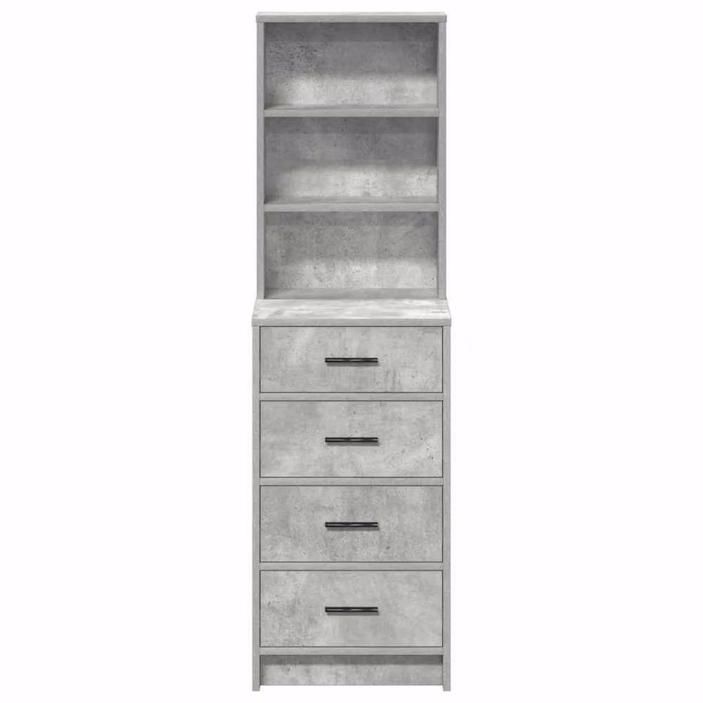 Berkfield Home Highboard in Concrete Grey, W/D/H: 40 x 41 x 135 cm – 2
