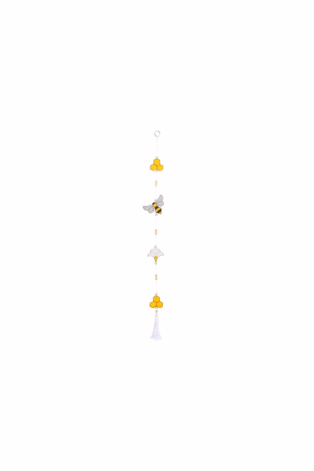 KDMD Bee and Honeycomb Suncatchers in Yellow and White for Outdoor Windows and Garden Decor – 2