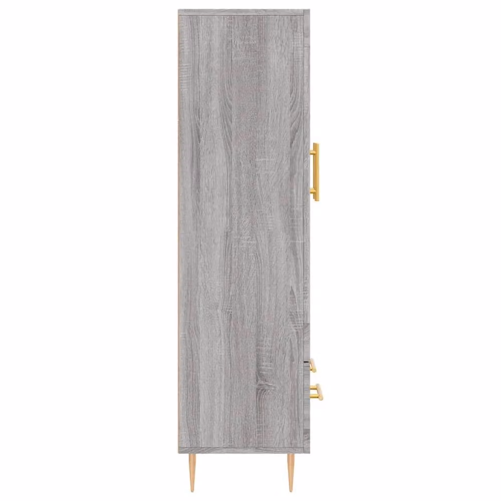 Berkfield Home Grey Sonoma Highboard with Glass Doors and Internal Shelves, W/D/H: 69.5 x 31 x 115 cm – 2
