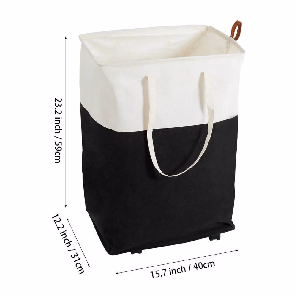 Kelvenix 75L Rolling Laundry Basket with Handles and Wheels in Black – 2