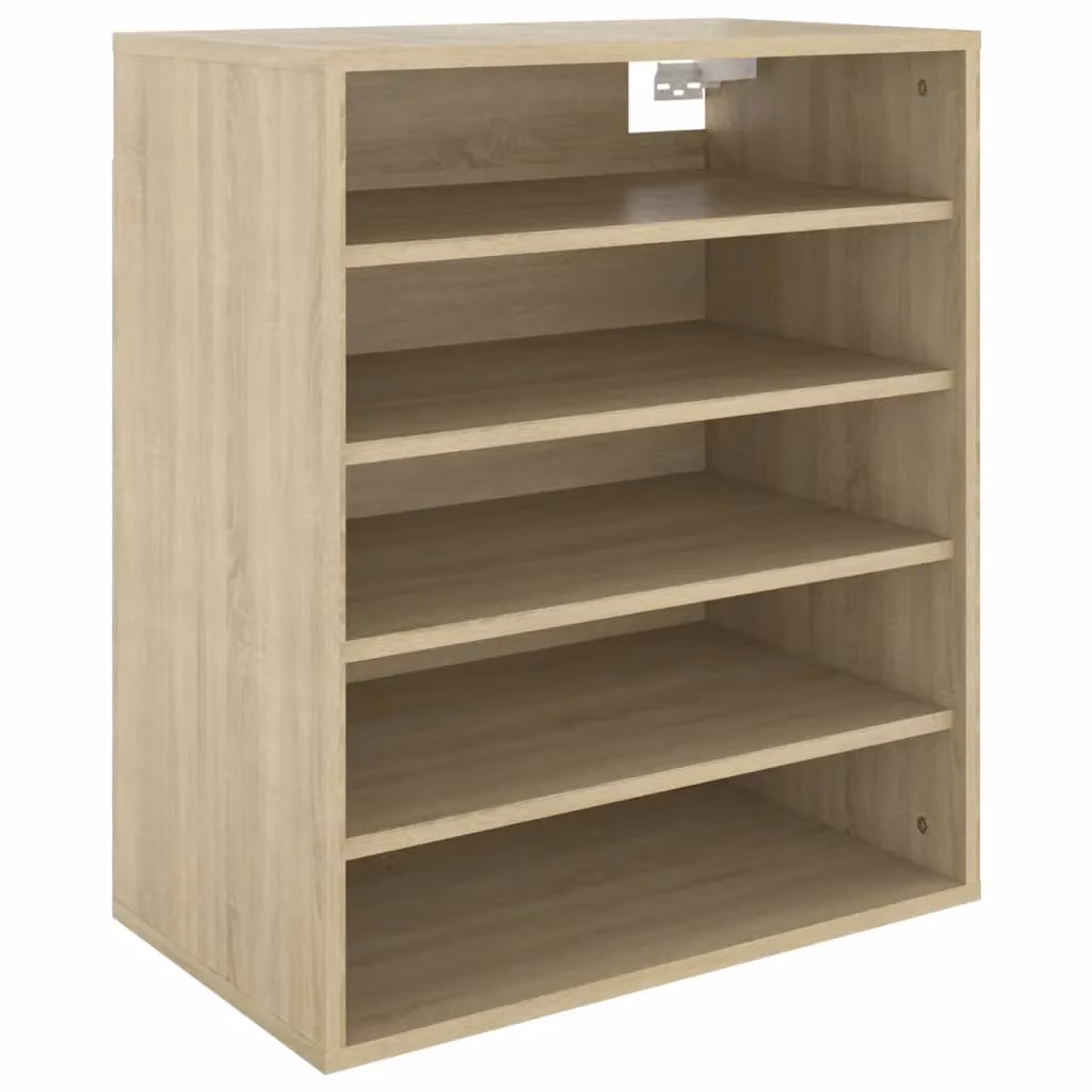 Berkfield Home Sonoma Oak Shoe Cabinet in Brown and Beige, W/D/H: 60 x 35 x 70 cm – 2