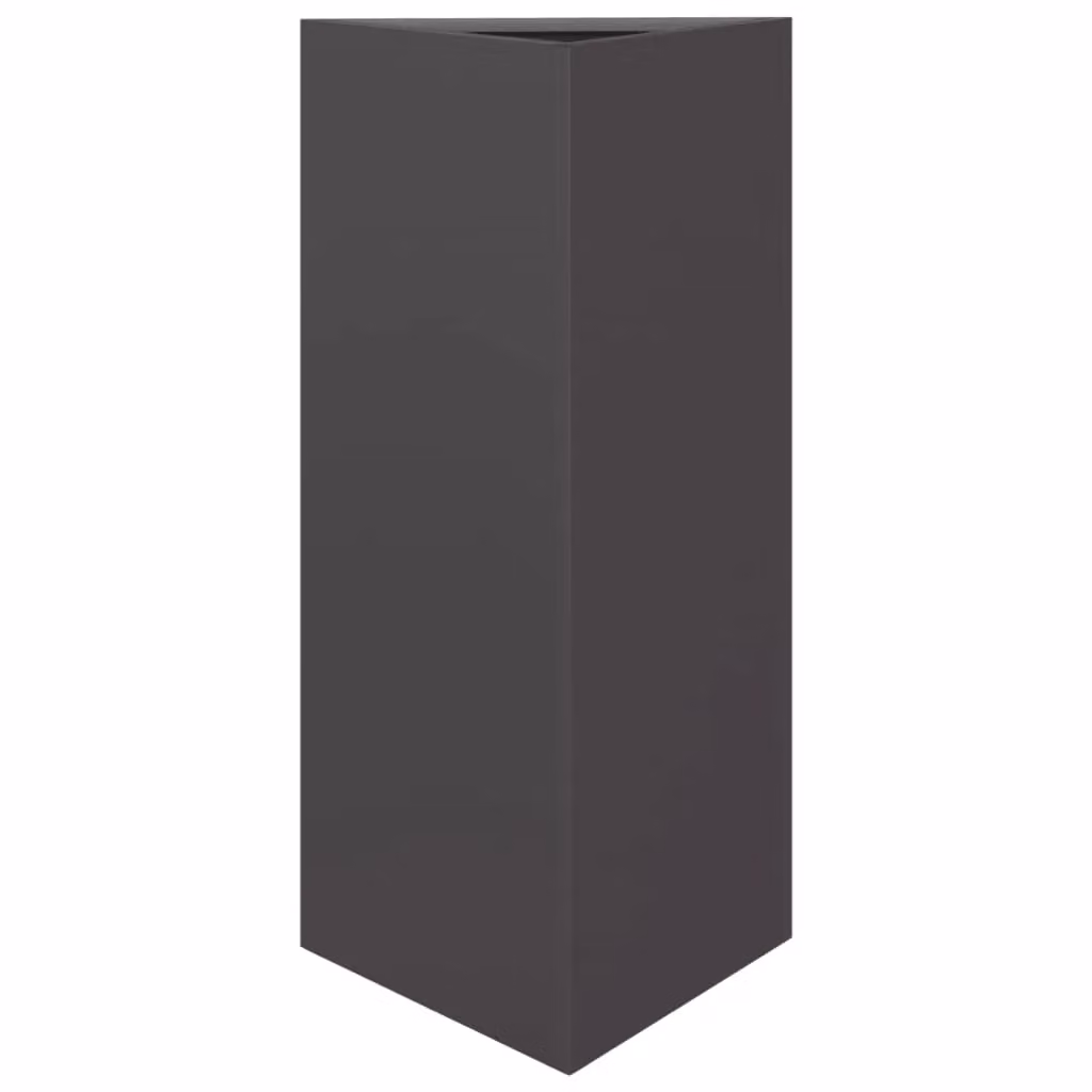 Berkfield Home Black Triangular Steel Garden Planter, W: 40 cm, D: 34.5 cm, H: 70 cm – 2
