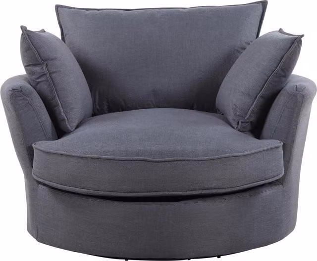 Artemis Home Irwin Swivel Based Cuddle Chair in Ash