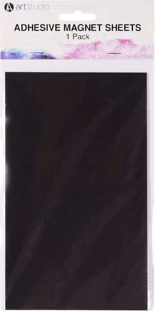 Art Studio Adhesive Magnet Sheets Pack in Black