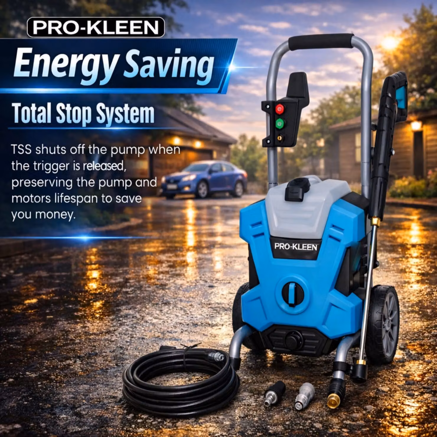 ProKleen Electric High Performance Pressure Washer 2100W in Blue – 6