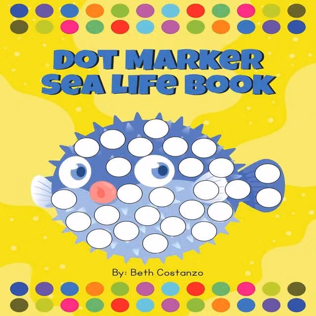 Beth Costanzo Dot Marker Sea Life Book Multicolour Paperback