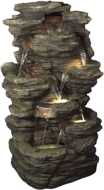 Tranquility Grey Slate Stone Effect Cascade Water Feature