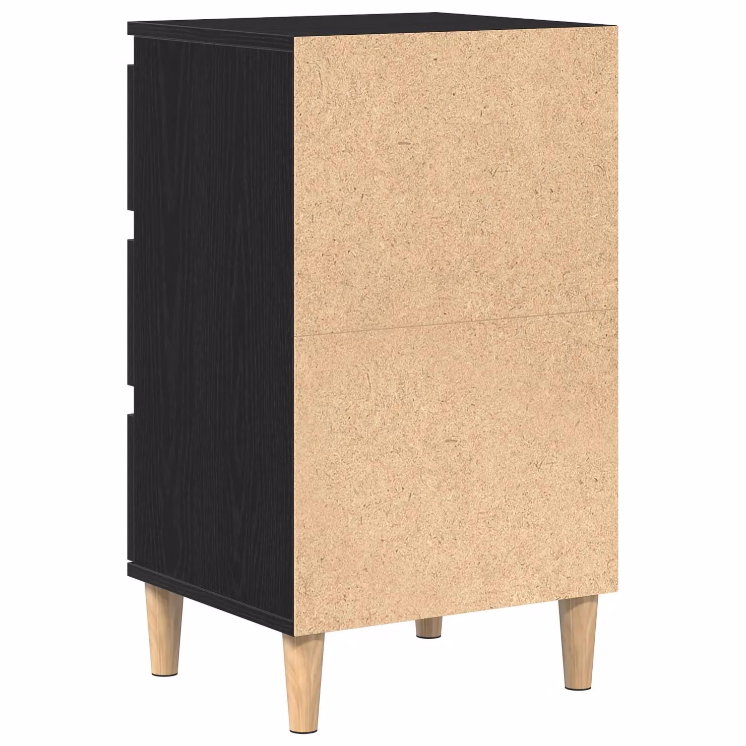 Berkfield Home Black Oak Bedside Cabinet, W/D/H: 40 x 35 x 70 cm – 4