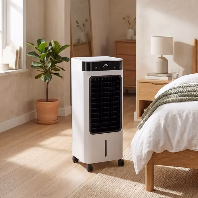 Air Pro 3-in-1 Portable Air Cooler with Remote Control and 8L Capacity, White