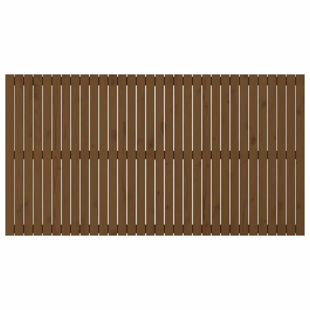 Berkfield Home Rustic Solid Wood Pine Wall Headboard in Honey Brown, W: 204 cm, D: 3 cm, H: 110 cm – 3