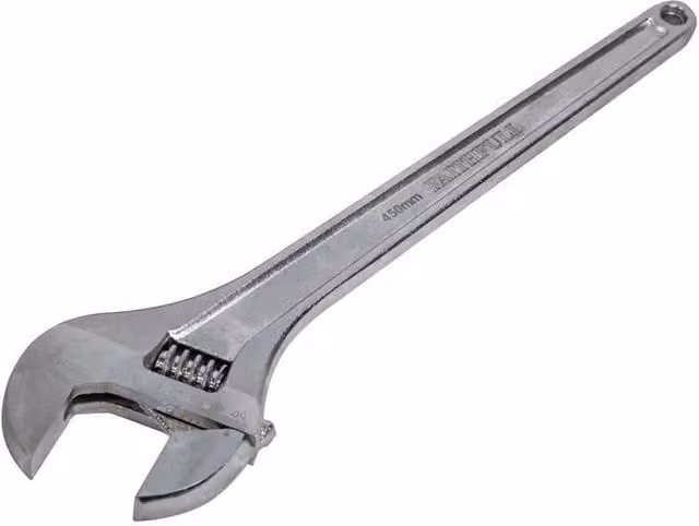 Faithfull Silver Chrome Adjustable Spanner 450mm