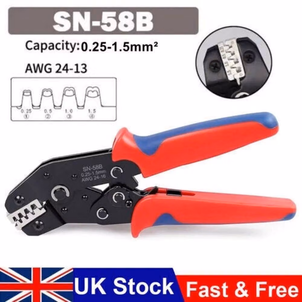 VOGREX Ratchet Crimping Plier Tool for Terminal Kits in Red – 3