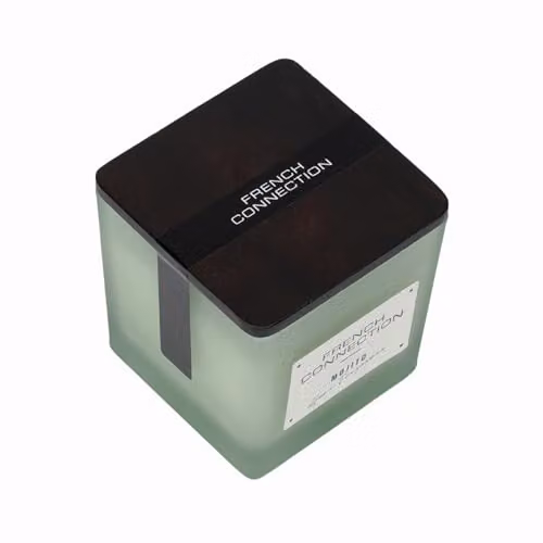 French Connection Mango Mojito Scented Candle, 200g, Green Square Glass Jar with Wooden Lid – 2