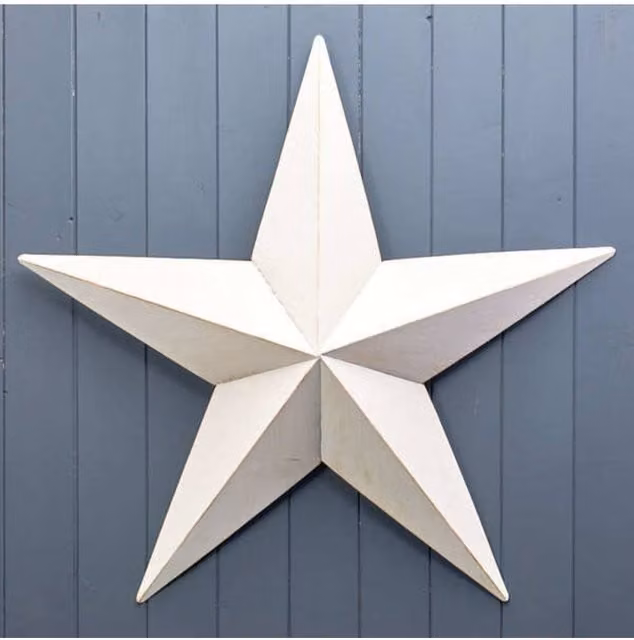 KDMD White Metal Star Wall Decorations
