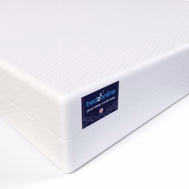 Bedzonline Antibacterial Memory Foam Mattress in White, W/D/H: 120 x 200 x 15 cm