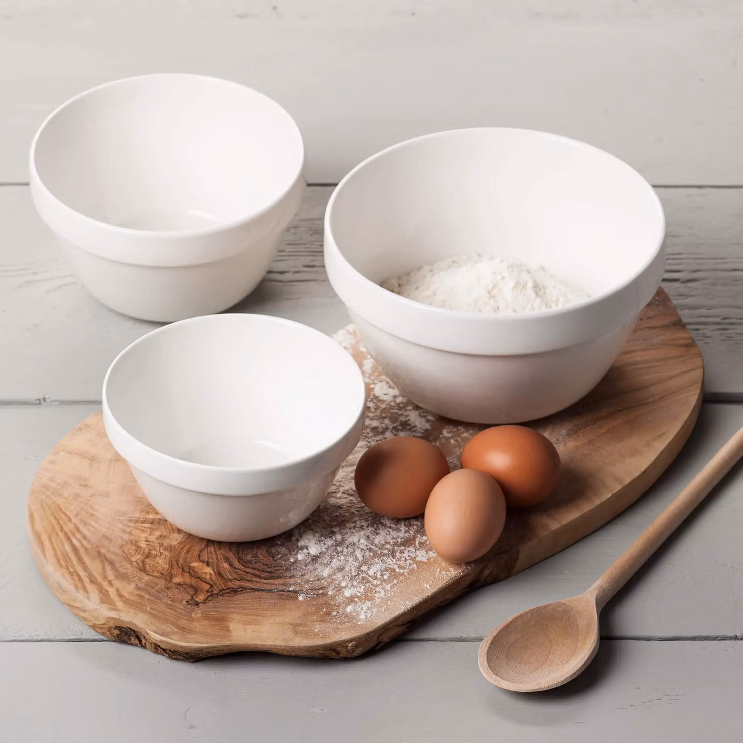 WM Bartleet & Sons Set of 3 White Porcelain Pudding Basins – 2