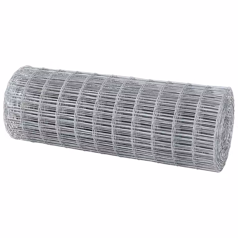 Berkfield Home Euro Fence Galvanised Steel in Silver, H: 0.4 m x W: 50 m