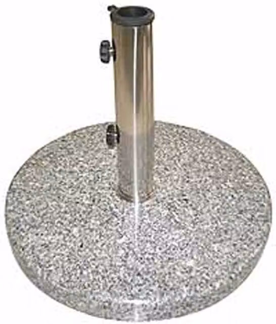 Samuel Alexander 16kg Round Granite Garden Parasol Umbrella Base, Grey