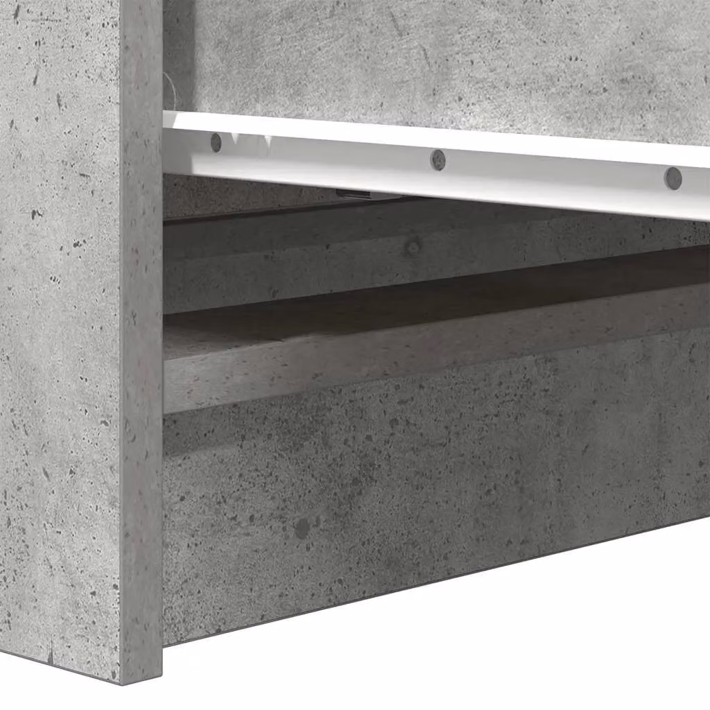 Berkfield Home Concrete Grey Sideboard in MDF, W/D/H: 80 x 35 x 76 cm – 2