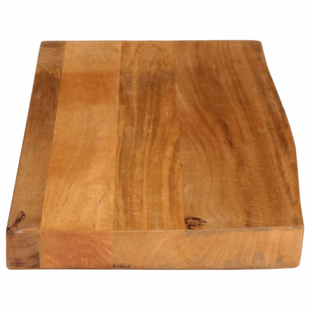 Berkfield Home Table Top Live Edge Solid Wood Mango Wood in Brown W/D/H: 90 x 40 x 3.8 cm – 3