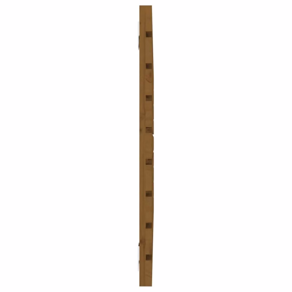Berkfield Home Rustic Wall Mount Headboard in Honey Brown Solid Pine Wood, W: 81 cm, D: 3 cm, H: 63 cm – 4