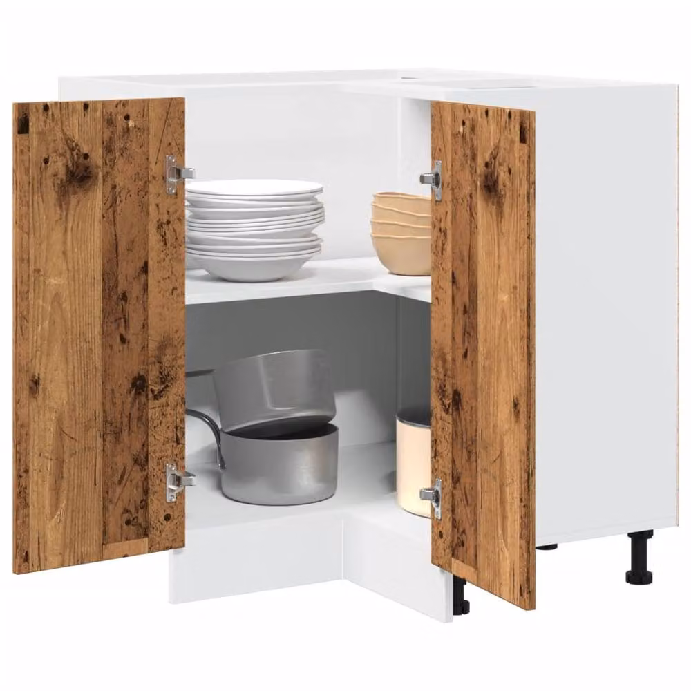 Berkfield Home Lyon Kitchen Cabinet in Old Wood Brown, W/D/H: 75.5 x 75.5 x 81.5 cm – 2