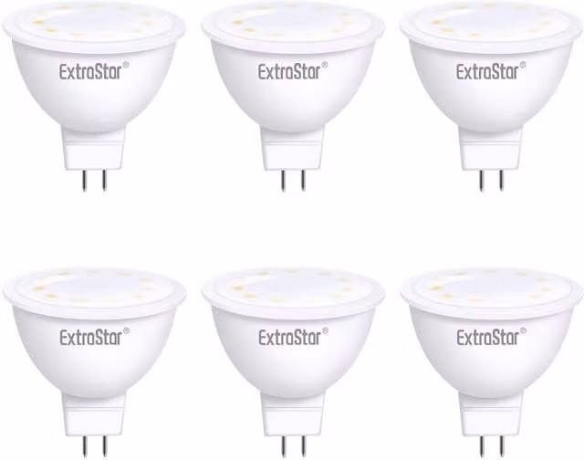 ExtraStar 6W LED MR16 Reflector Light Bulb, 6500K Cool White