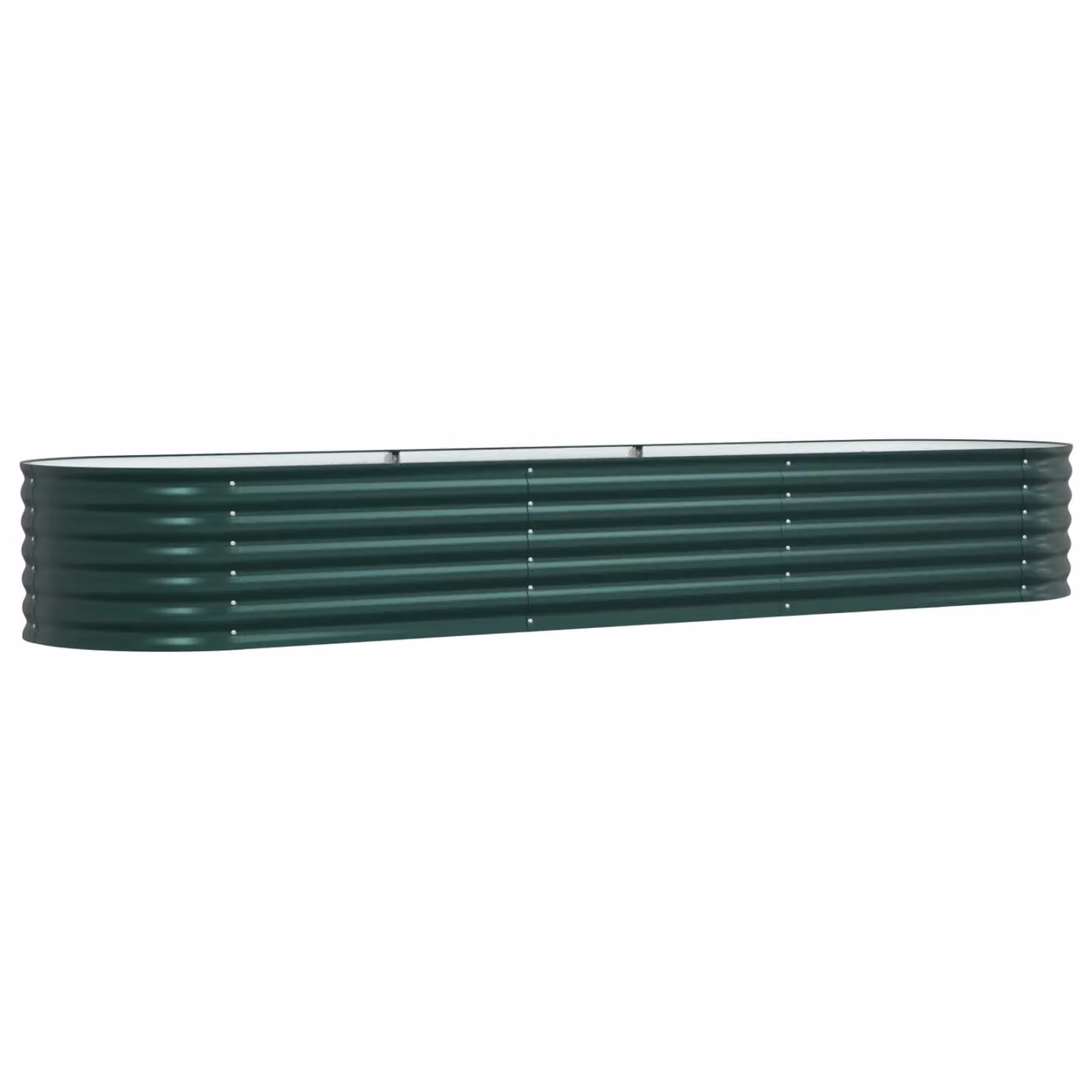 Berkfield Home Garden Green Galvanised Steel Raised Bed W: 320 cm, D: 80 cm, H: 44 cm – 2