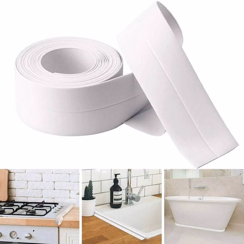 PAWNORA Waterproof White Plastic Sealing Tape for Bath and Shower, Length: 3.2 m, Width: 22 mm – 3