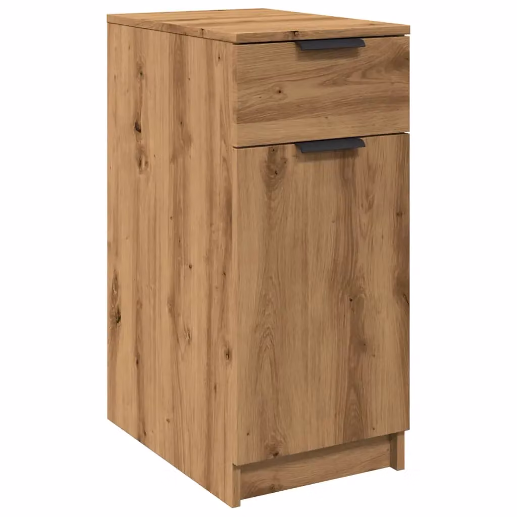 Berkfield Home Artisan Oak Desk Cabinet in Brown, W/D/H: 33 x 50 x 75 cm – 2