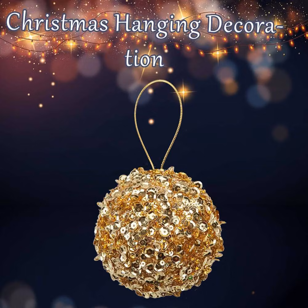 VFM e-Store Gold Christmas Hanging Bauble Decoration – 2
