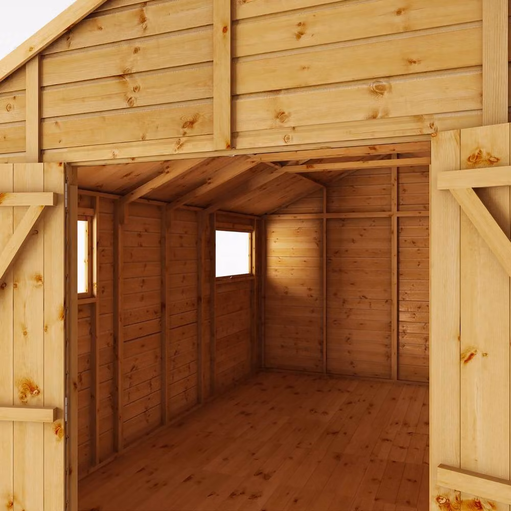 Mercia Premium Shiplap Apex Workshop in Light Brown, W: 322.7 cm, D: 427.4 cm, H: 252.4 cm – 2
