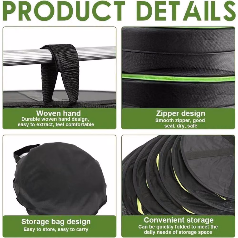 Havendro 4 Layer Hanging Herb Drying Mesh Net Bag in Black – 4
