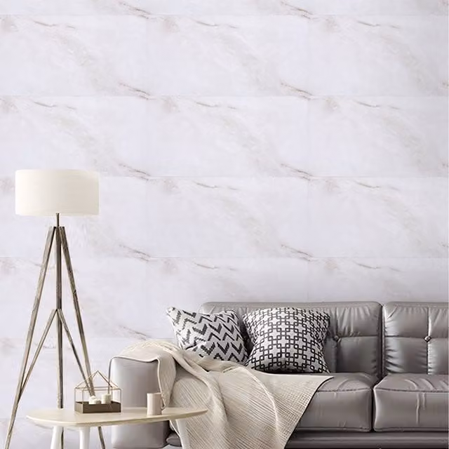 Lifeideas 10 Piece Marble Effect Self Adhesive PVC Wall Stickers in White and Brown