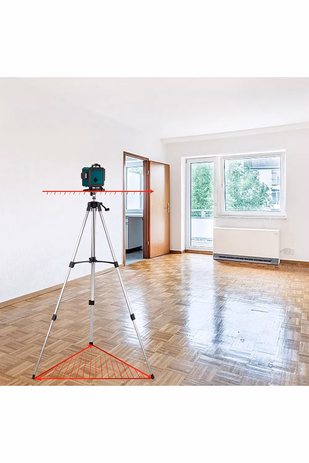 Living and Home Universal Aluminum Tripod for Laser Level in Silver – 3