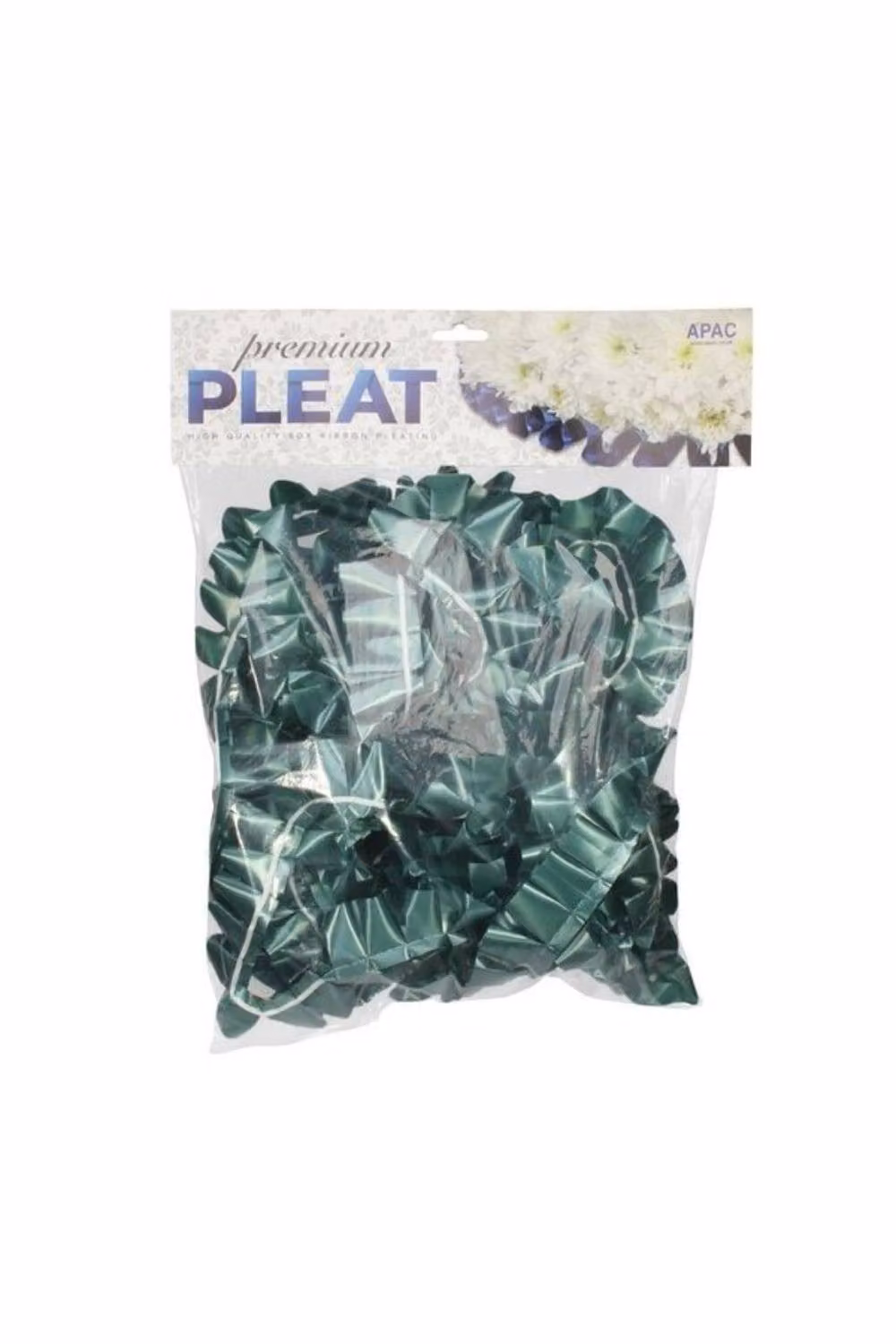 KDMD Premium Hunter Green Pleat Ribbon, Dark Green, Width: 5 cm, Length: 30 m – 2