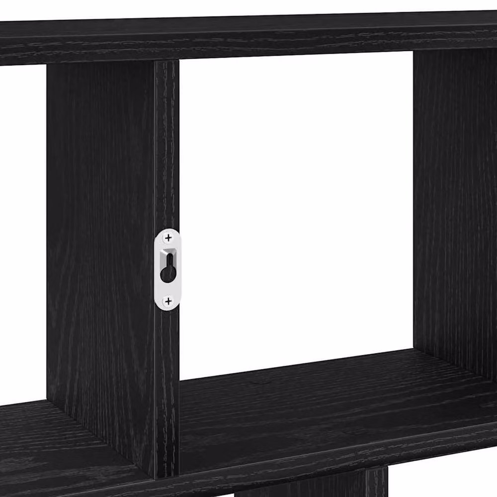 Berkfield Home Wall Mounted 12 Compartment Cube Shelf in Black Matt MDF – 5