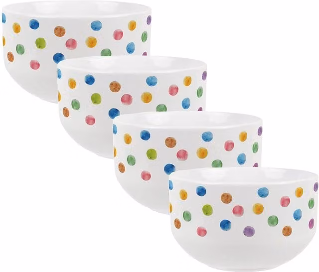 Purely Home White Dotted Ceramic Cereal Bowl