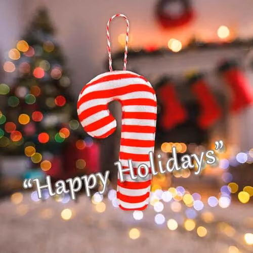 VFM e-Store Red Striped Fabric Candy Cane Hanging Christmas Tree Decoration, 12.5 cm – 4