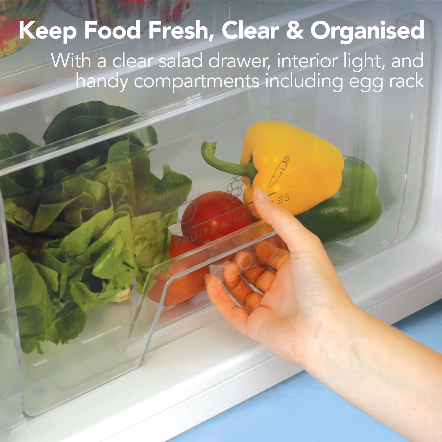 Igenix White Under Counter Fridge with 16 Litre Chill Box, W/D/H: 55 x 40 x 85 cm – 2