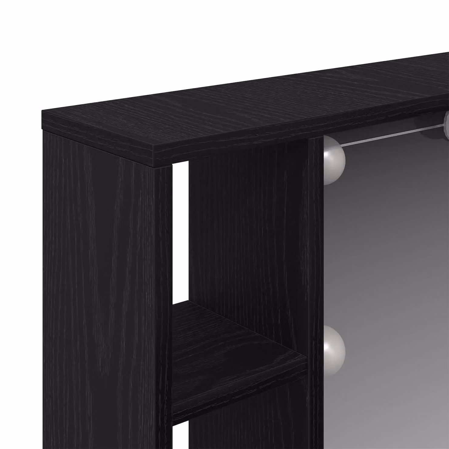 Berkfield Home LED Mirror Cabinet in Black Oak, W/D/H: 76 x 15 x 55 cm – 6