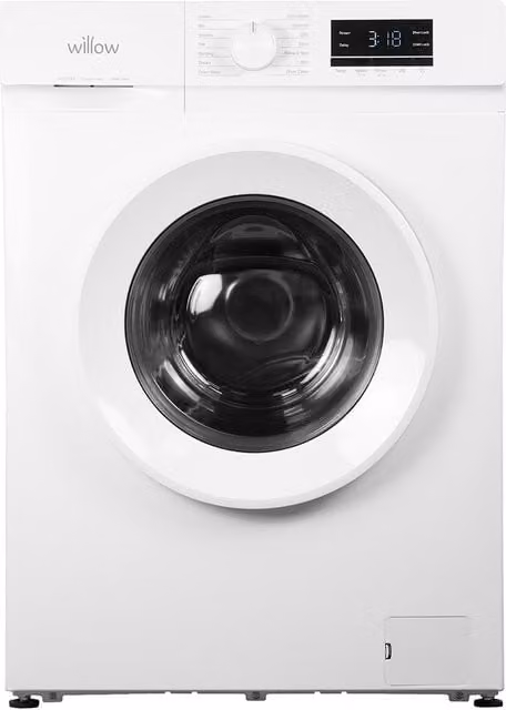 Willow 6kg Front Loading Washing Machine with 1000 RPM and Quick Wash and Wool Programmes, White
