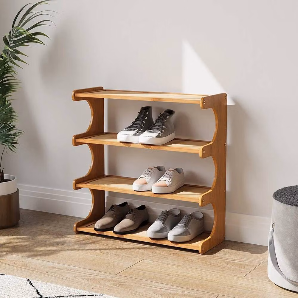 FORGEVIO 4-Tier Vertical Shoe Rack in Brown, W/D/H: 50 x 20 x 51 cm – 3