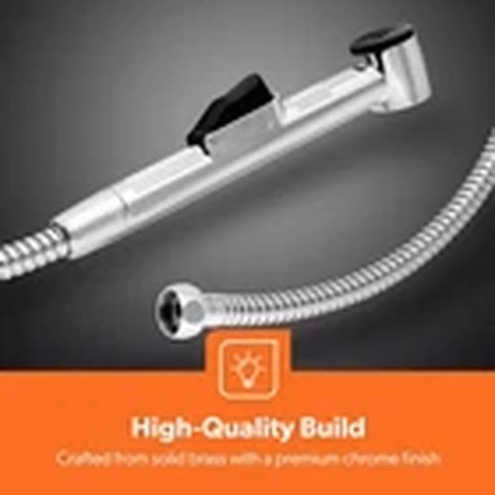Havendro Silver Brass Wall Mounted Hand Held Bidet Sprayer and Muslim Shattaf Tap – 3
